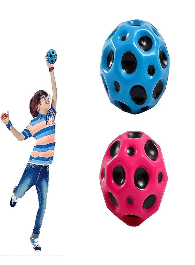 BROOKITCHEN Bouncing Ball Set, Multicolored, Durable Nylon Construction,Nylon Grabsmar Super Bouncing Moon Crater Texture Ball Bounce Ball Set of 1 Ball Random Colour_Super-Bouncing Ball-Multi Color - Image 3